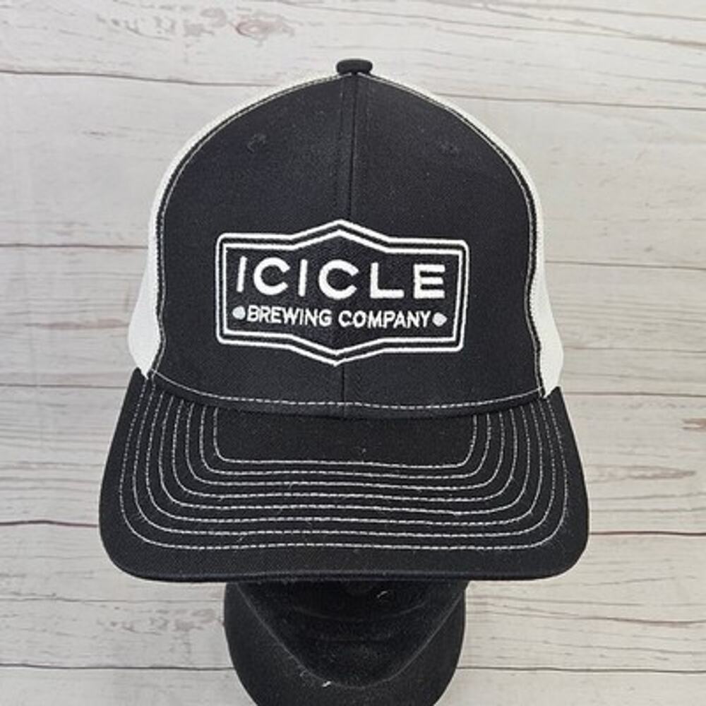 Richardson Hat 112 Trucker Men's Adjustable Black White ICICLE BREWING